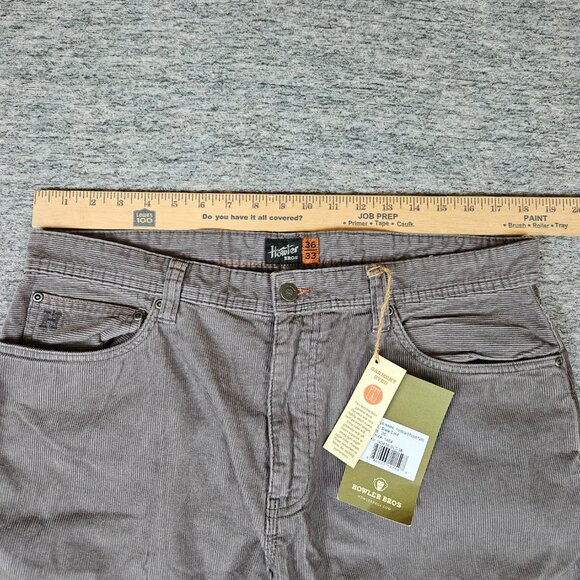 Howler Brothers Pants Mens 36 X 33 Frontside 5 Pocket Corduroy Slate $129 NEW - Picture 10 of 12